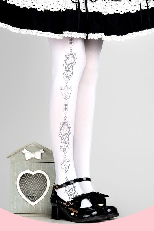 Lolita Vintage Gothic Velvet Tights