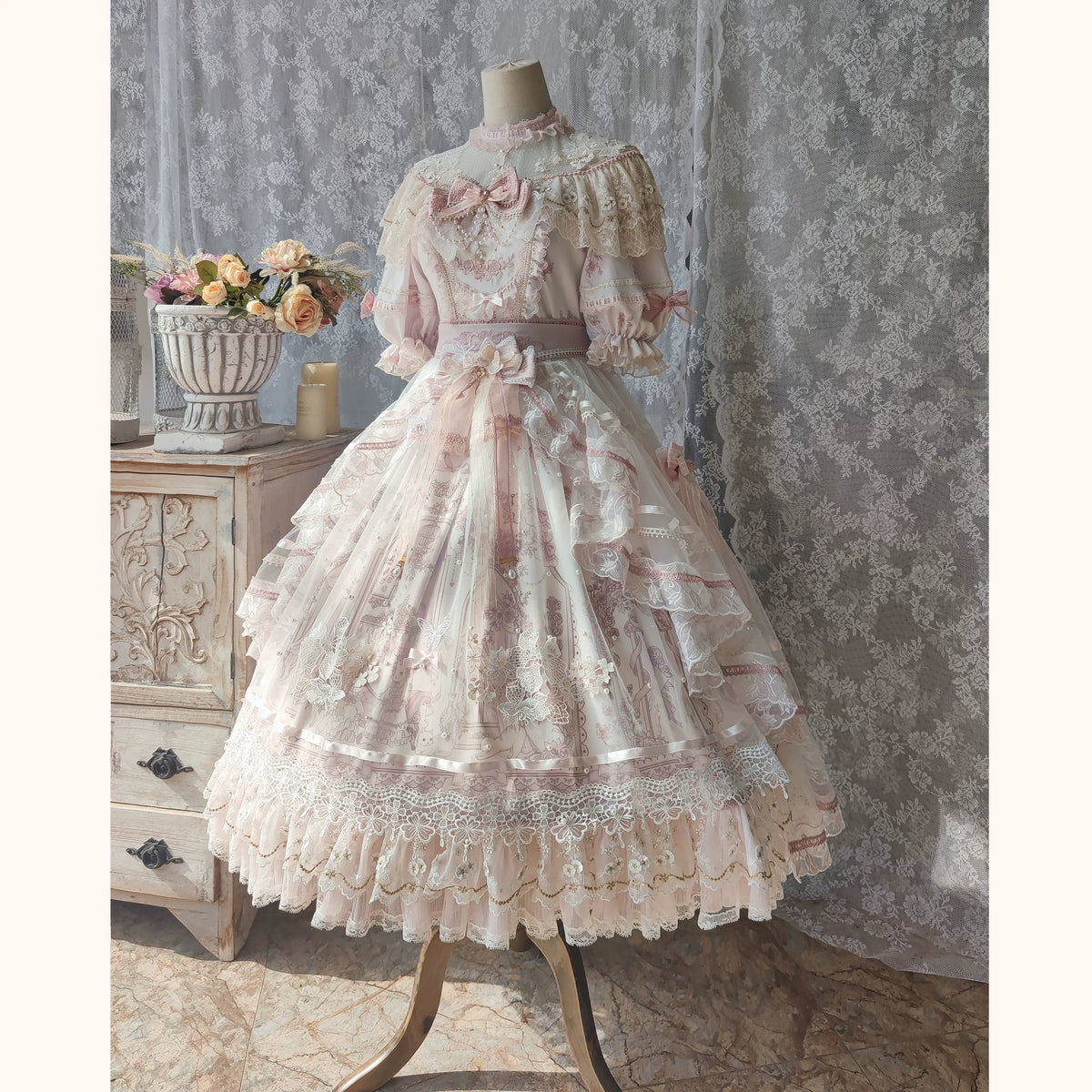 Sunset Land Embroidered Lolita Wedding Full Set
