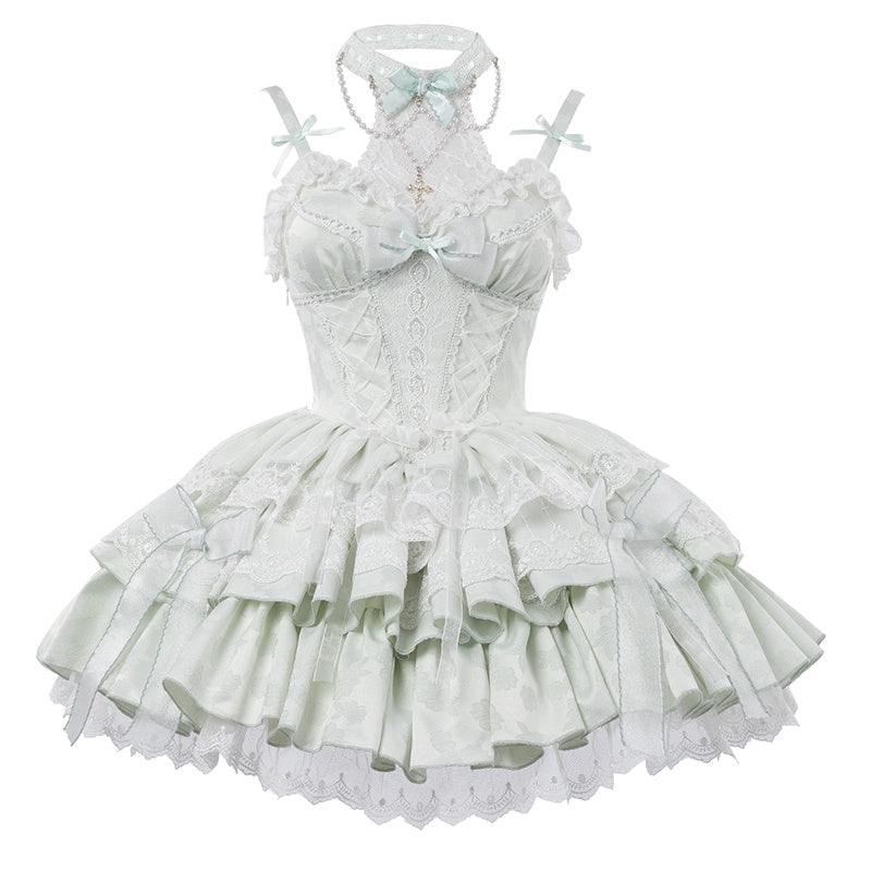 Lolita Elegant Embroidered Lace JSK Dress LC1004