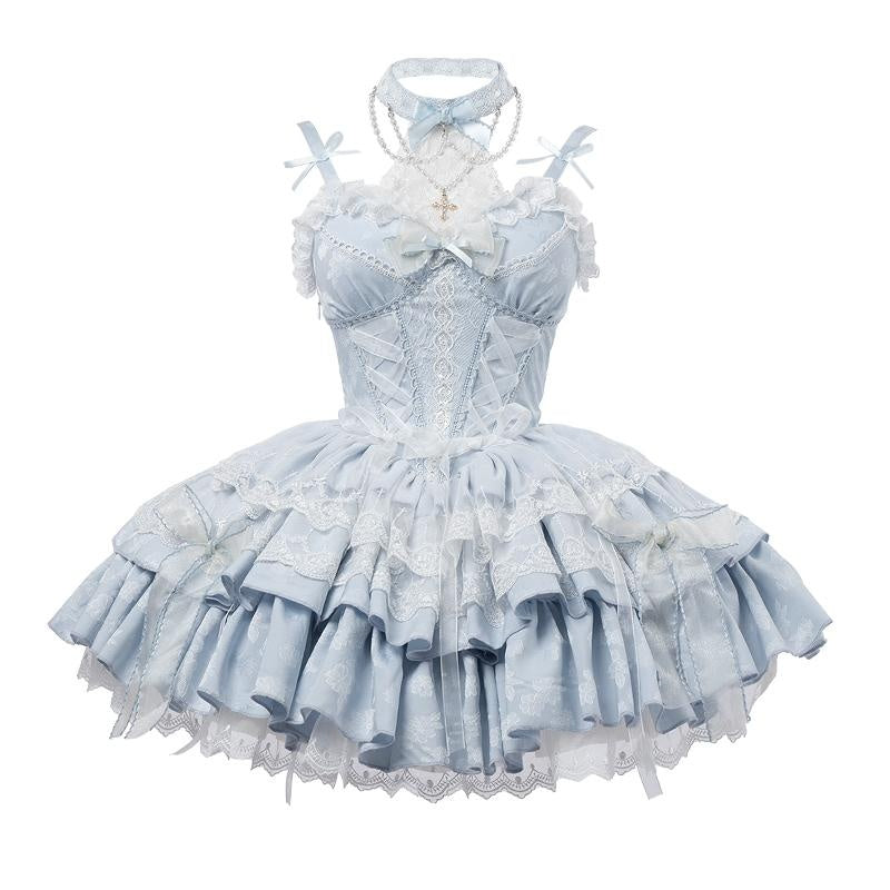 Lolita Elegant Embroidered Lace JSK Dress LC1004