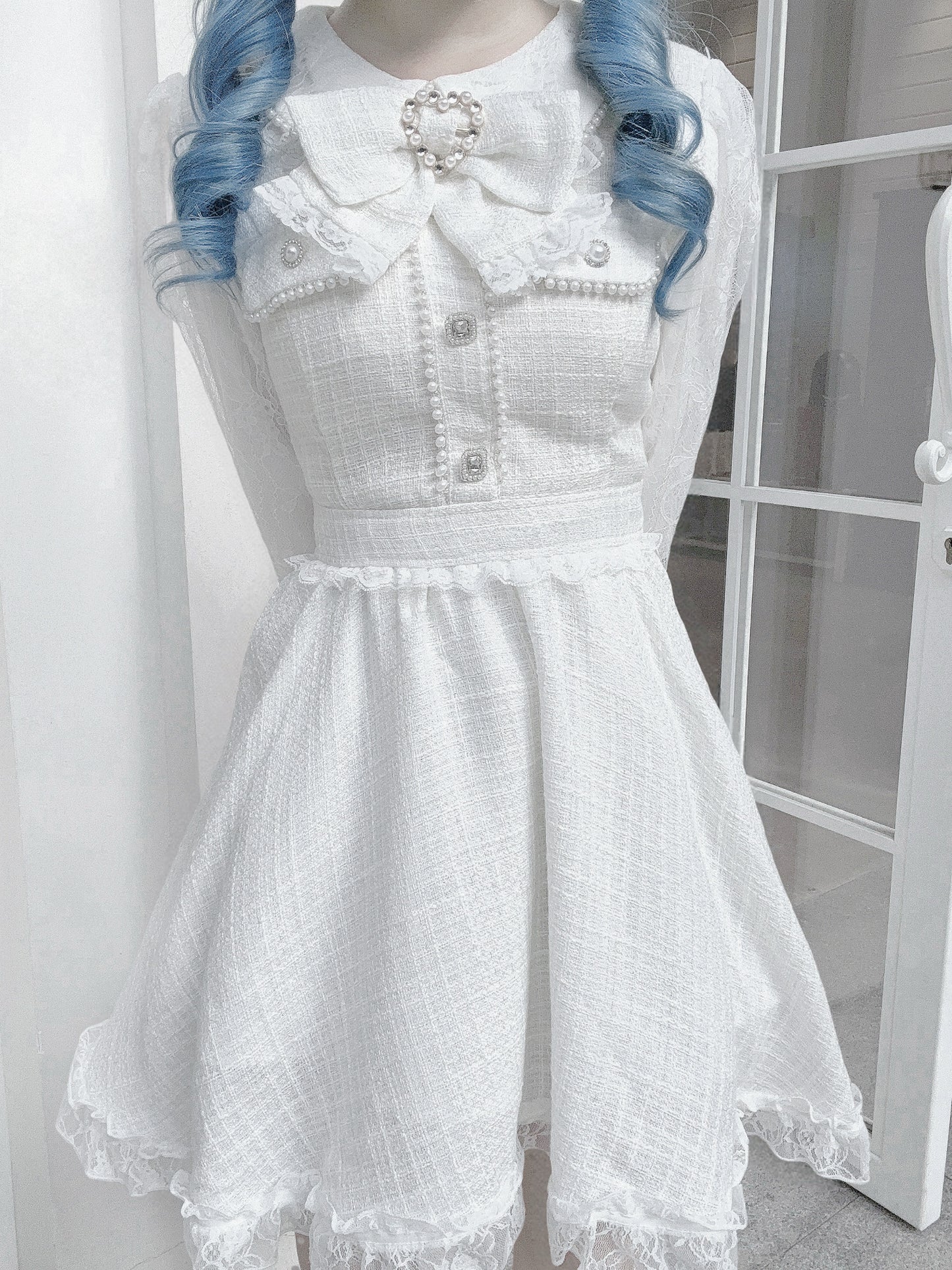 Lolita Japanese-Style Bows Tweed Dress LR1007