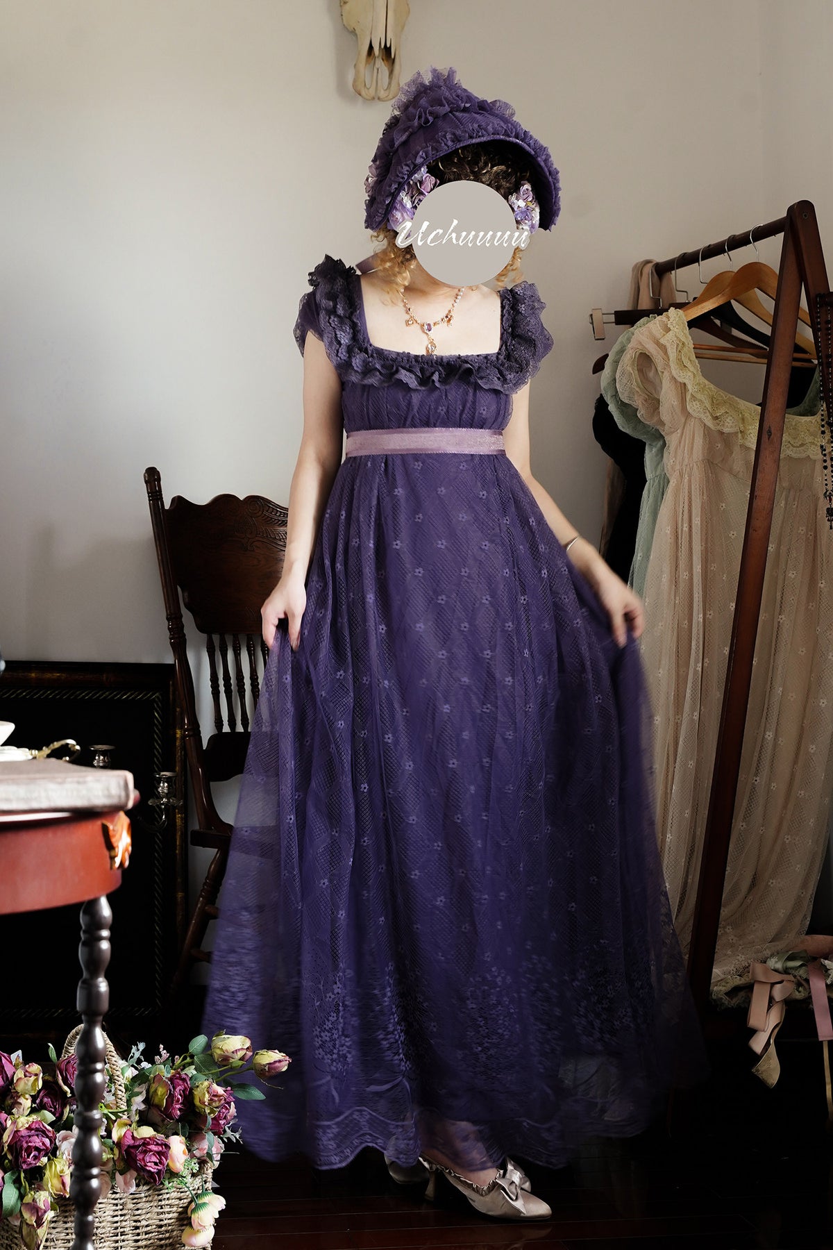 Bathing in Light Purple Regency Style Lolita OP Dress