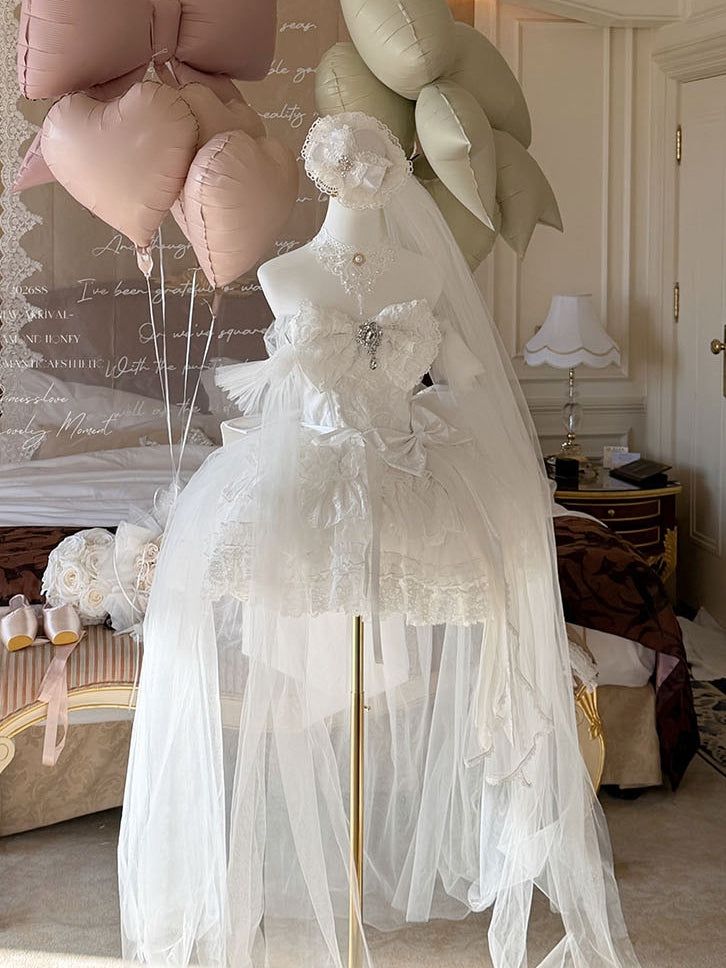 Oath of White Feathers Wedding Gown Dress