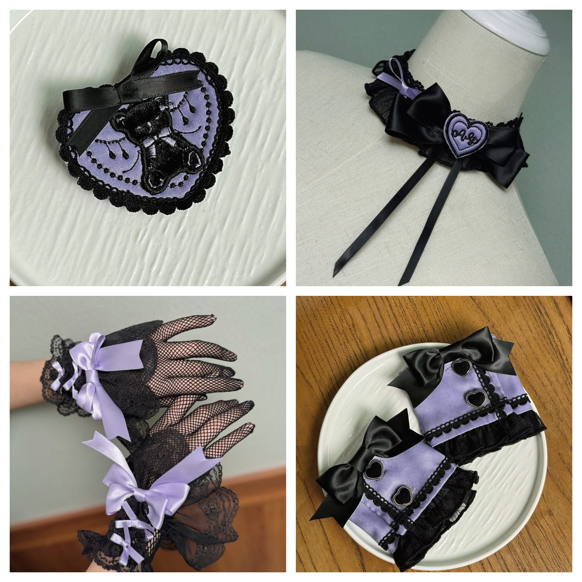 Black Sugar Bear Lolita Purple Dress