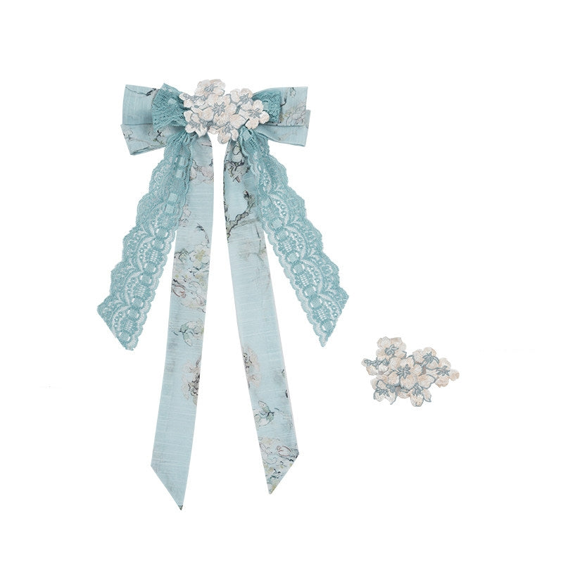 Apricot Blossom Shadow Pink & Blue Black Hanfu Lolita JSK Set