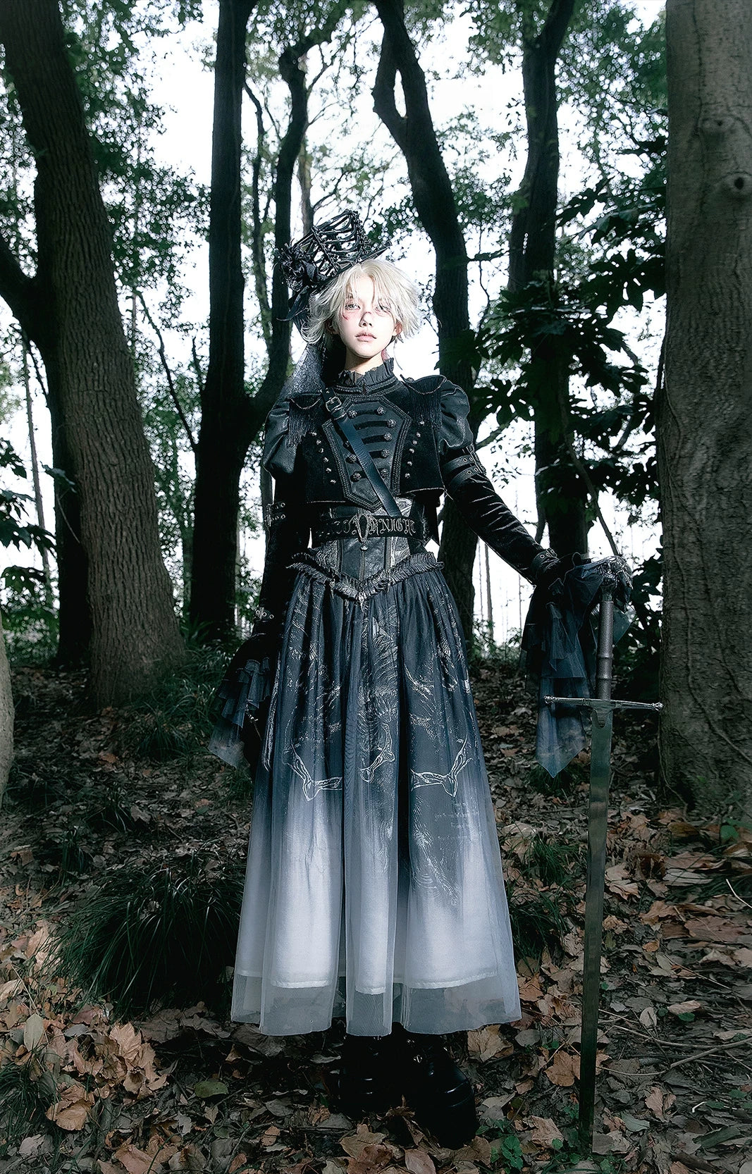 Ghost Knight Gothic Style Dress Set