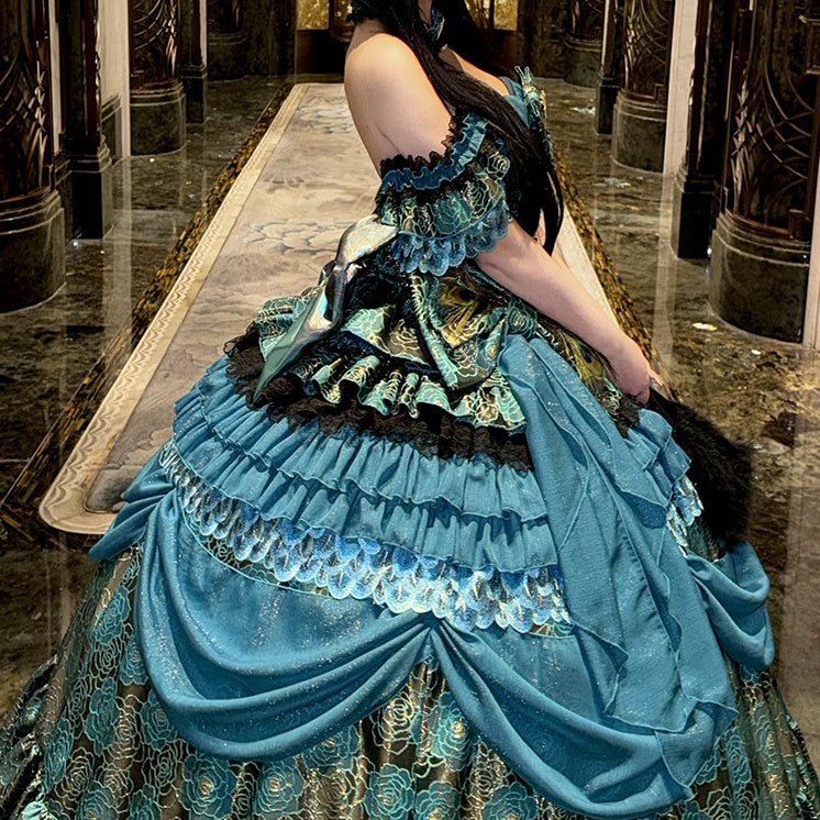 Spirit Peacock Princess Evening Dress