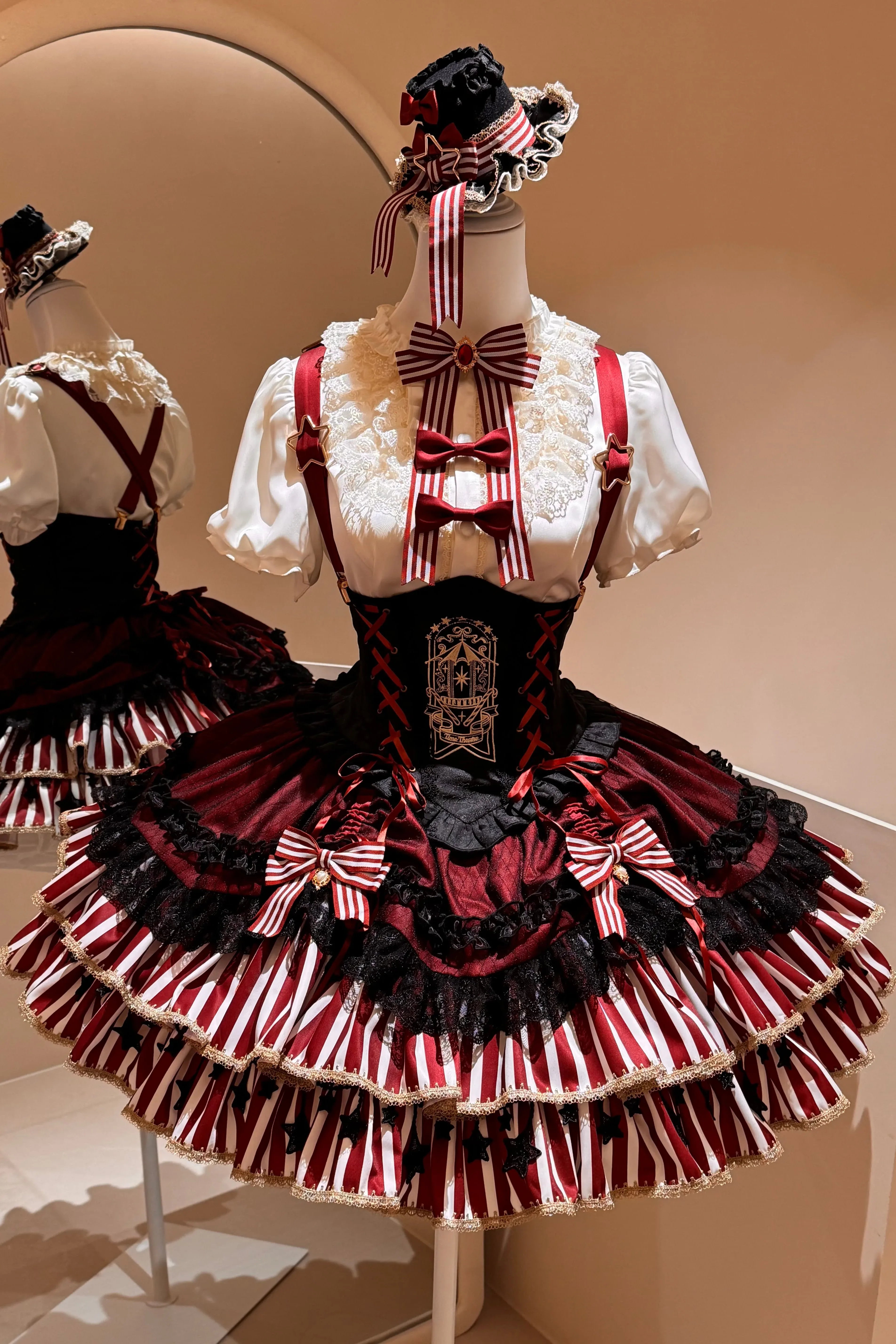 Star Track Academy Lolita Gothic Red Dress Set