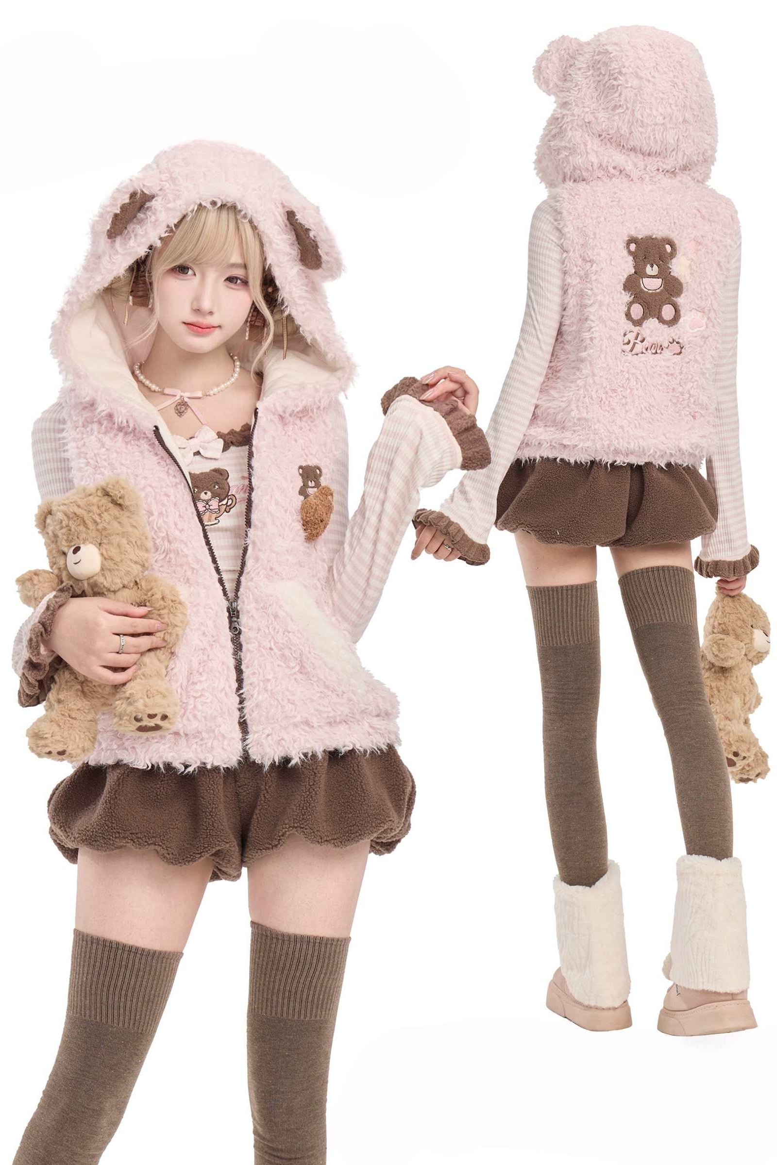 Sweet Girl Winter Kawaii Plush Set