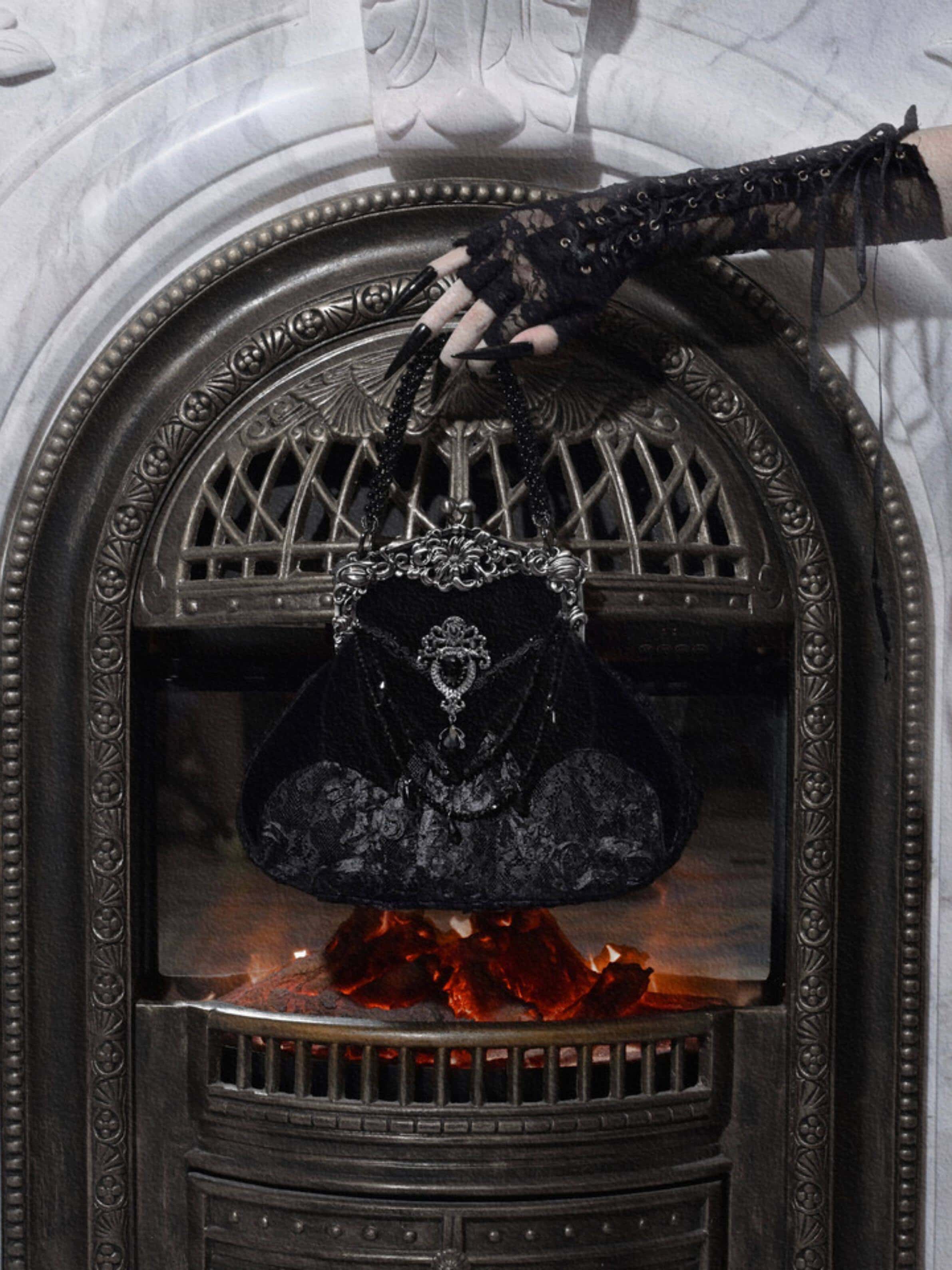 Mourning Day Gothic Rhinestone Handbag