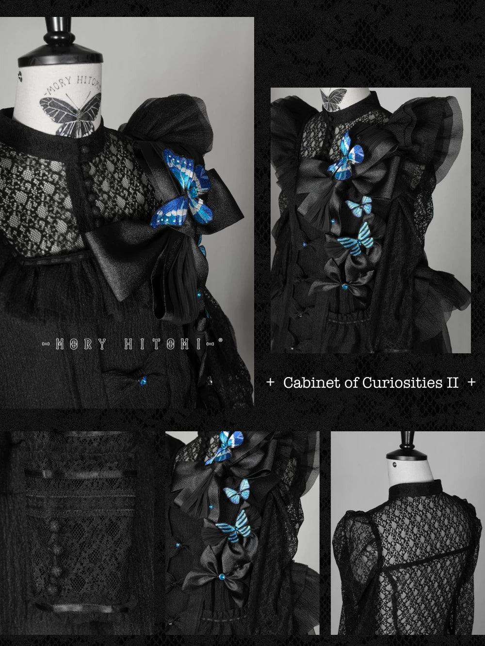 Cabinet Of Curiosities II Dark Gothic Butterfly Lace Inner Top