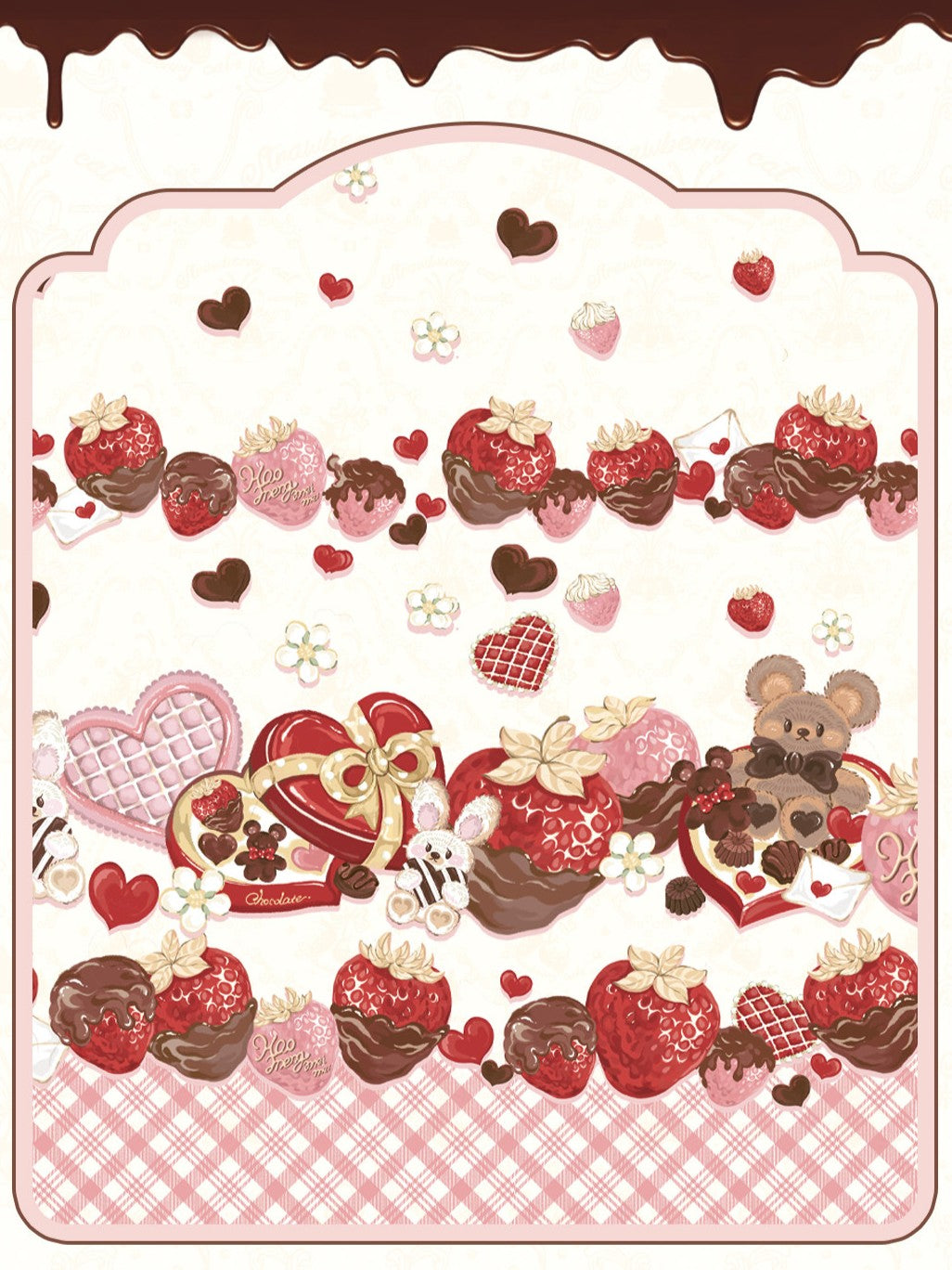 Stellar Mistfall Peach Berry Charm Sweet Lolita Daily Print OP Dress
