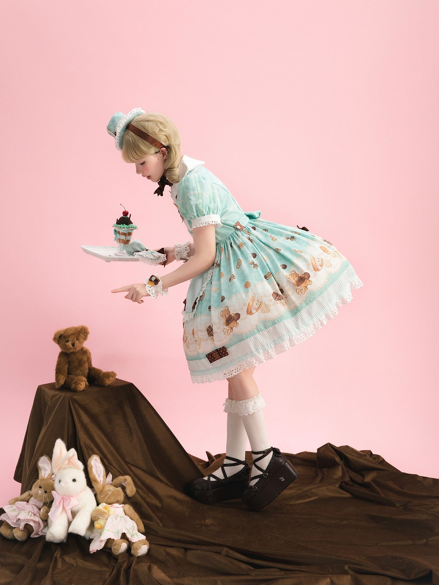 Patisserie Forever Happiness Lolita Green OP Dress Set