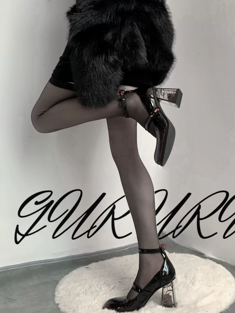 Rose in Wardbox Lolita Original Gothic Cool‑edgy Rose High Heeled Shoes