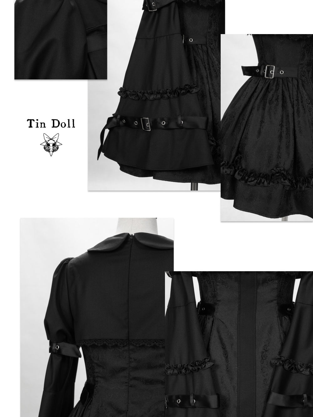 Tin Doll Black & White Gothic Lolita Lace Dress