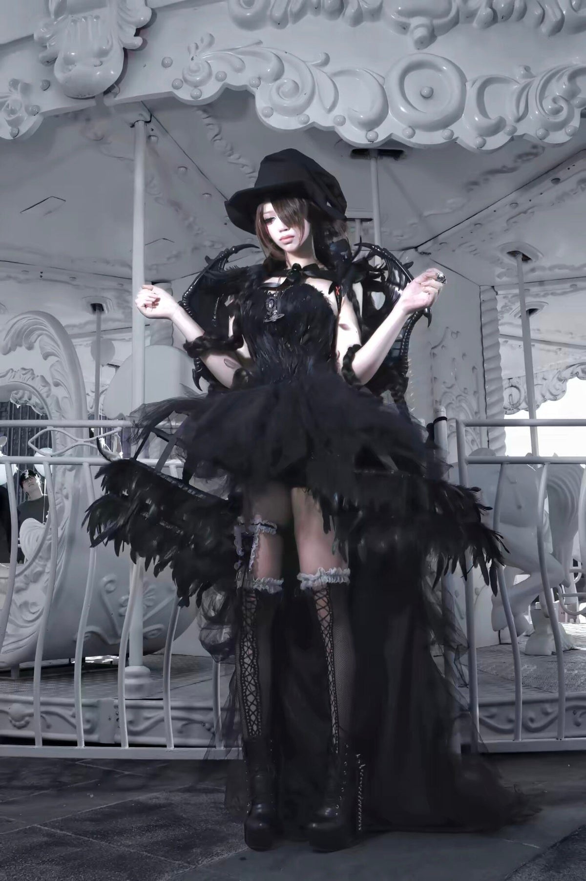 Dragon Bone Original Dark Gothic Birdcage Corset Dress