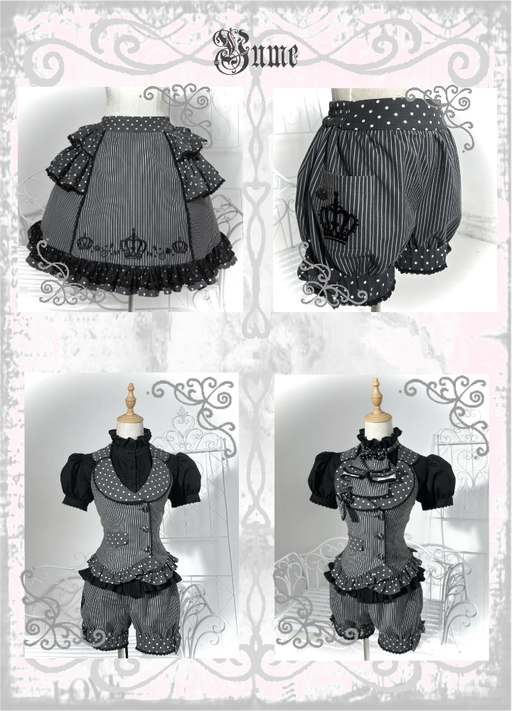 New Century Princess Grey Black Lolita Dress Set