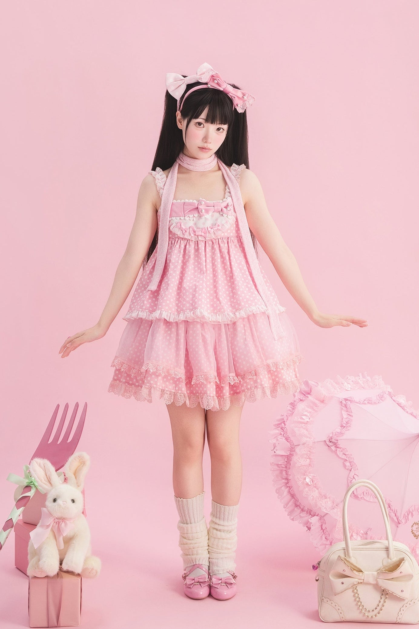 Candy Blog Lolita Pink Top & Skirt Set