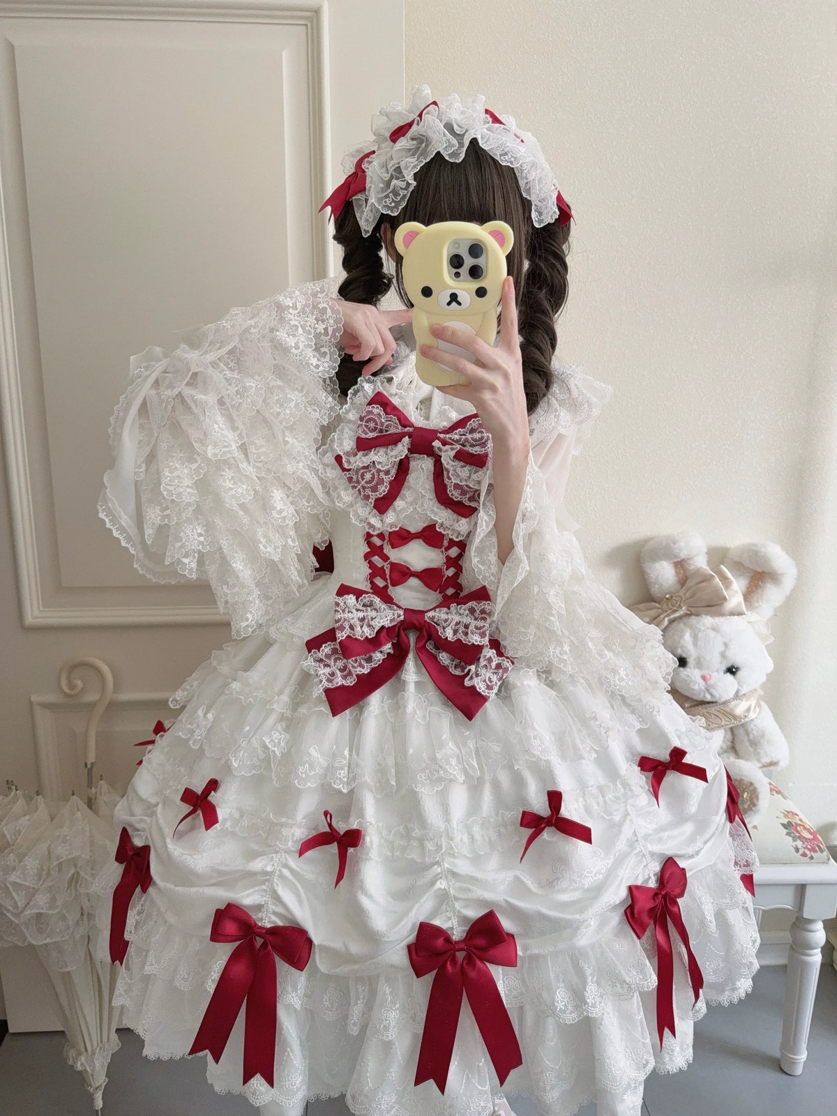 Satin Keepsake Casket Doll-style Sweet Lolita JSK Suspender Dress