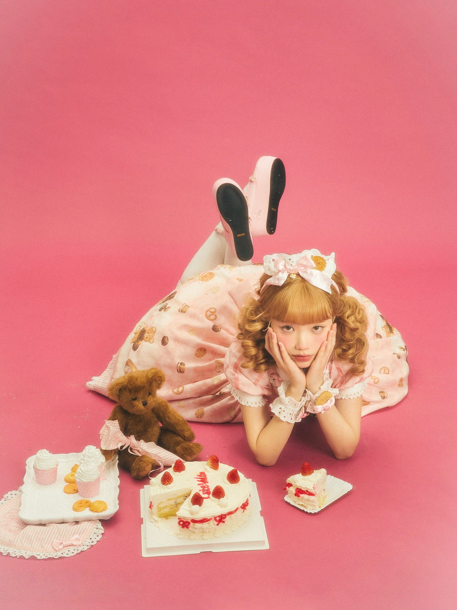 Patisserie Forever Happiness Lolita Pink OP Dress Set