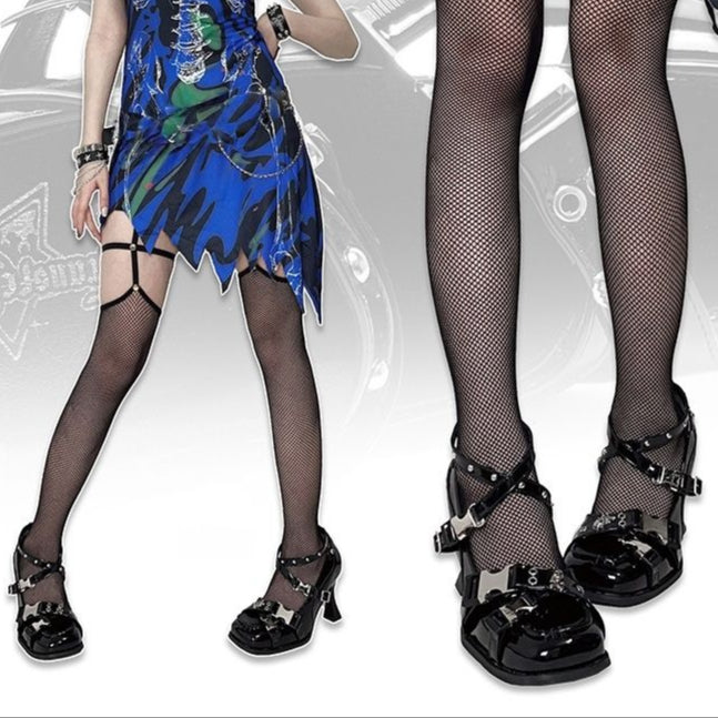 Lolita Gothic Punk High Heels Shoes LE5013