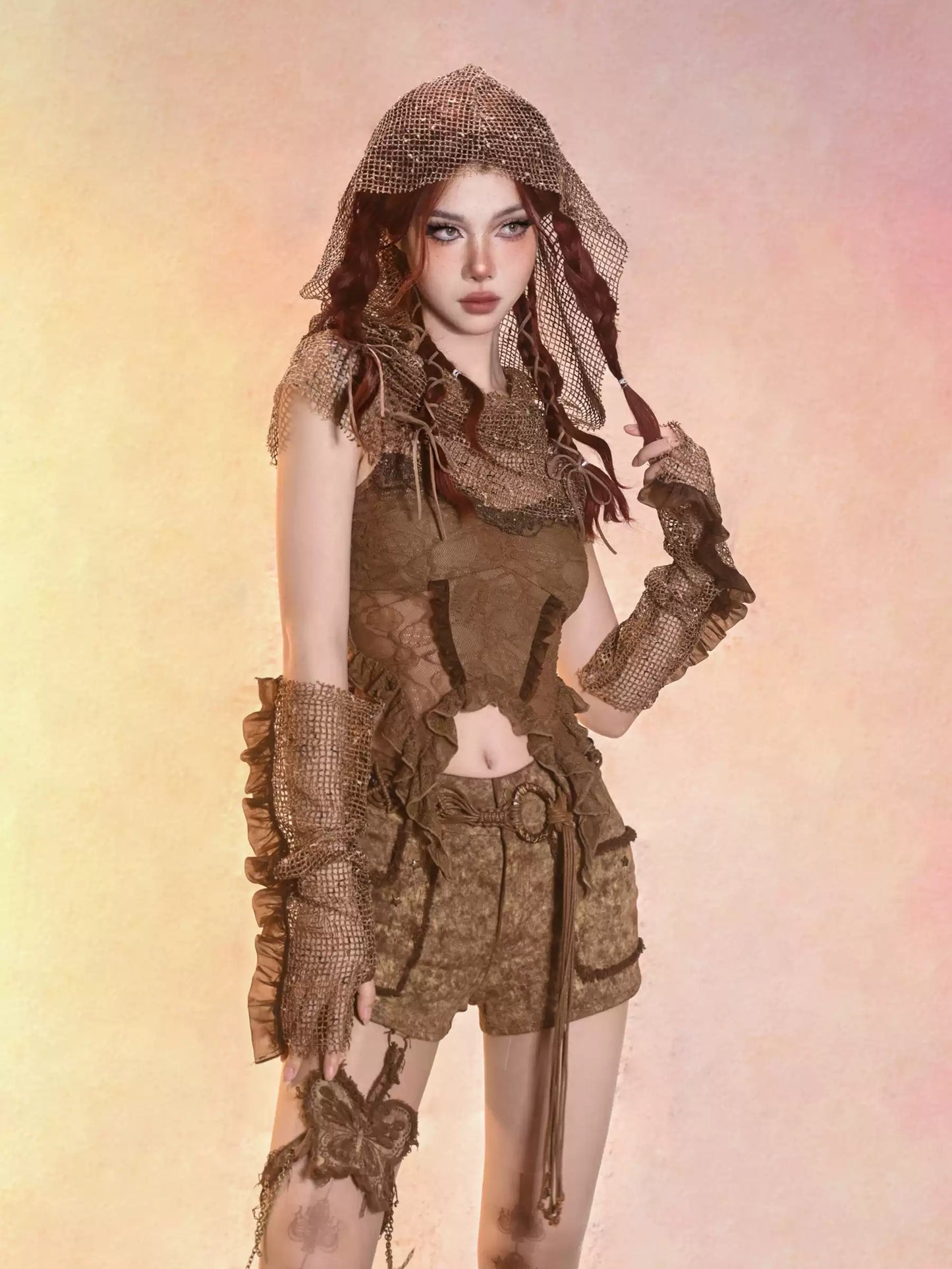 Retro Post-Apocalyptic Y2K Denim Set LE1014