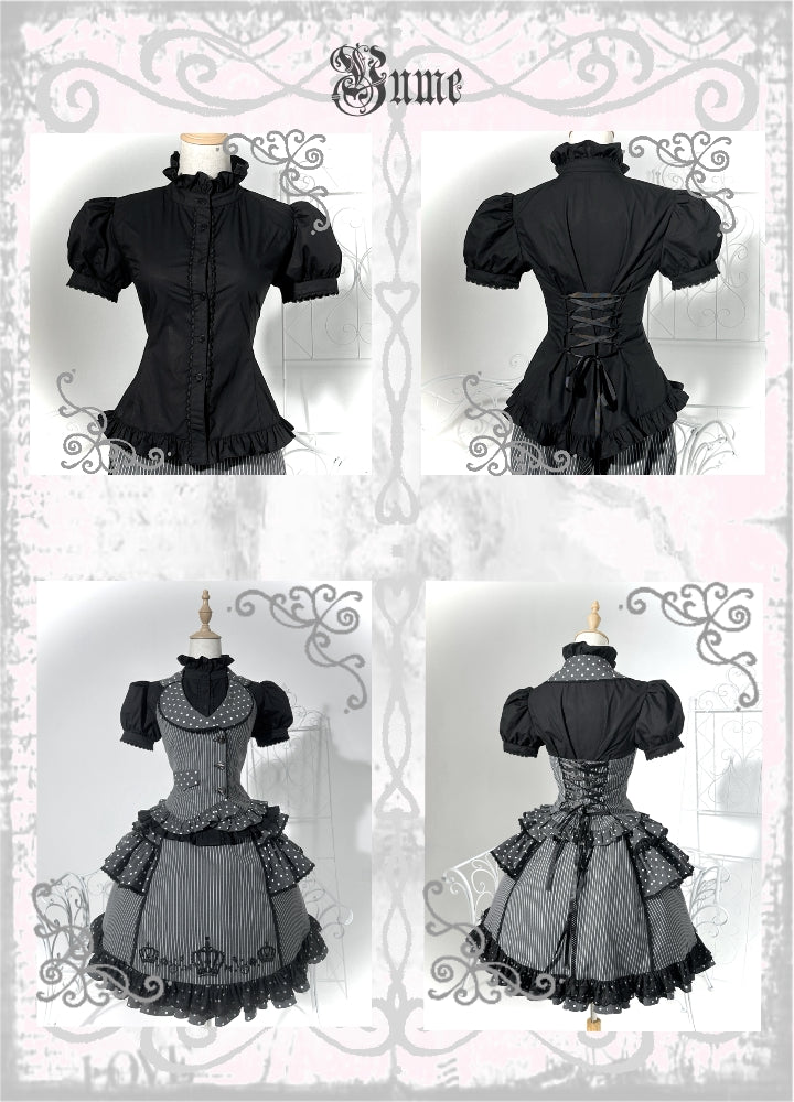 New Century Princess Grey Black Lolita Dress Set