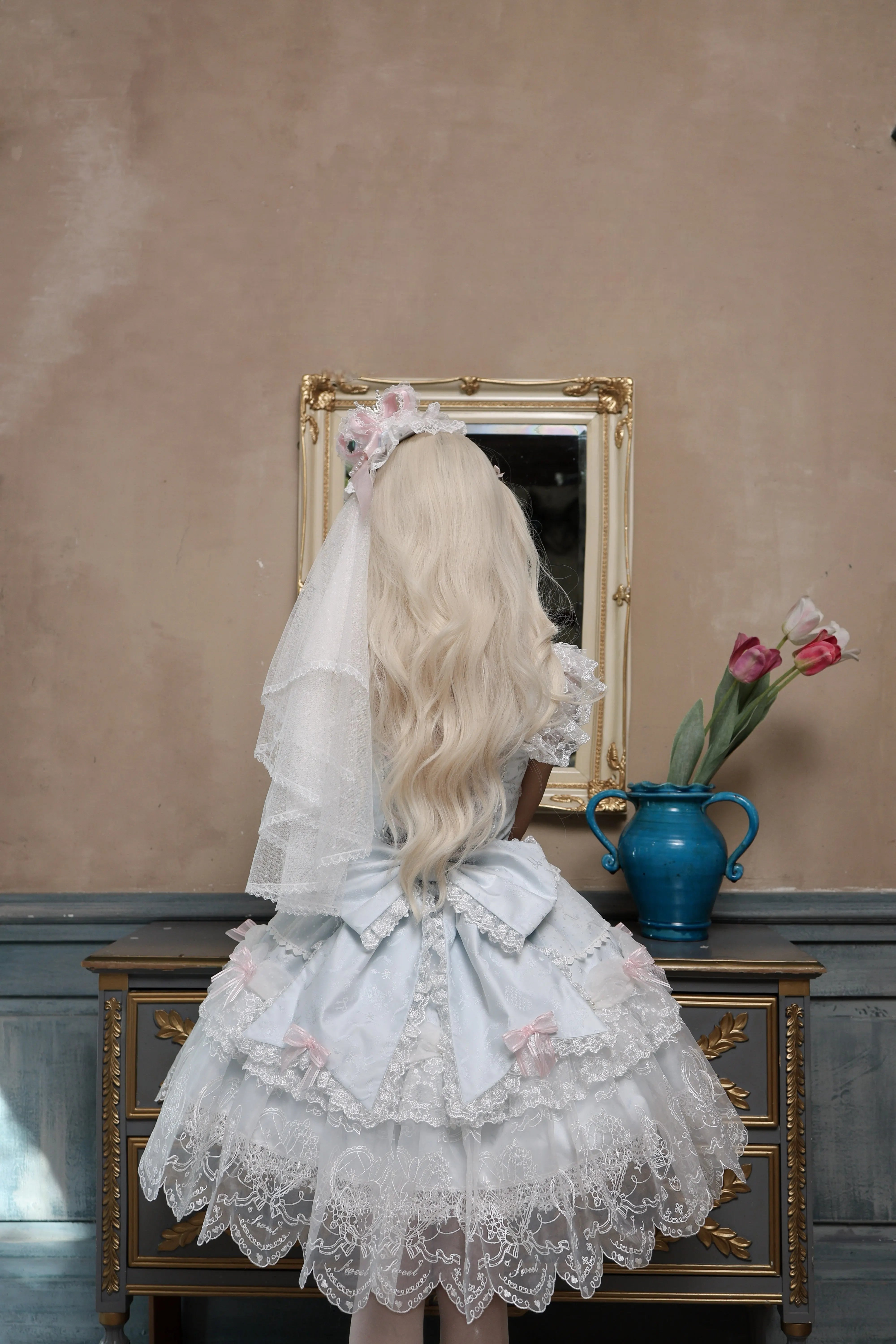 Rabbit Dream Letter Ballet Sweet Lolita JSK Suspender Dress