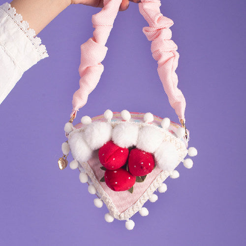 Strawberry Cake Pink Sweet Lolita Triangle Shoulder Bag