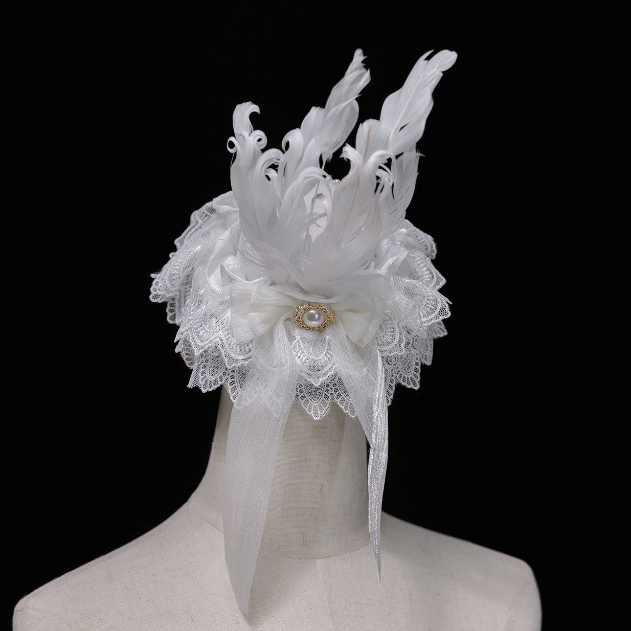 Peacock Feather SP Bridal Lolita White JSK Dress