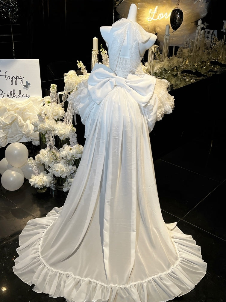 Lolita White Moonlight Romantic Light Bridal Dress LFD0003