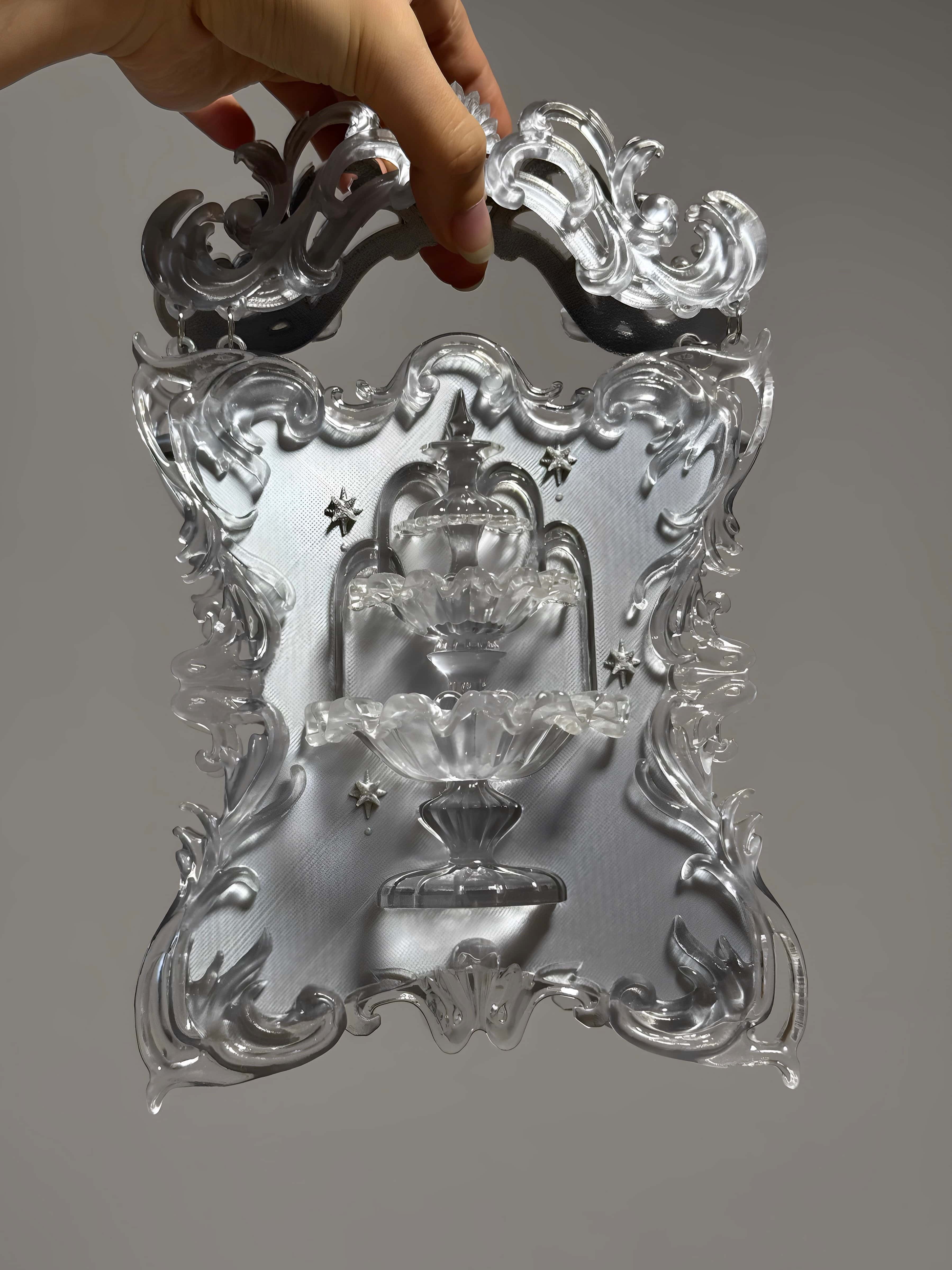 Baroque Fountain 3D Printed PLA Resin Handbag