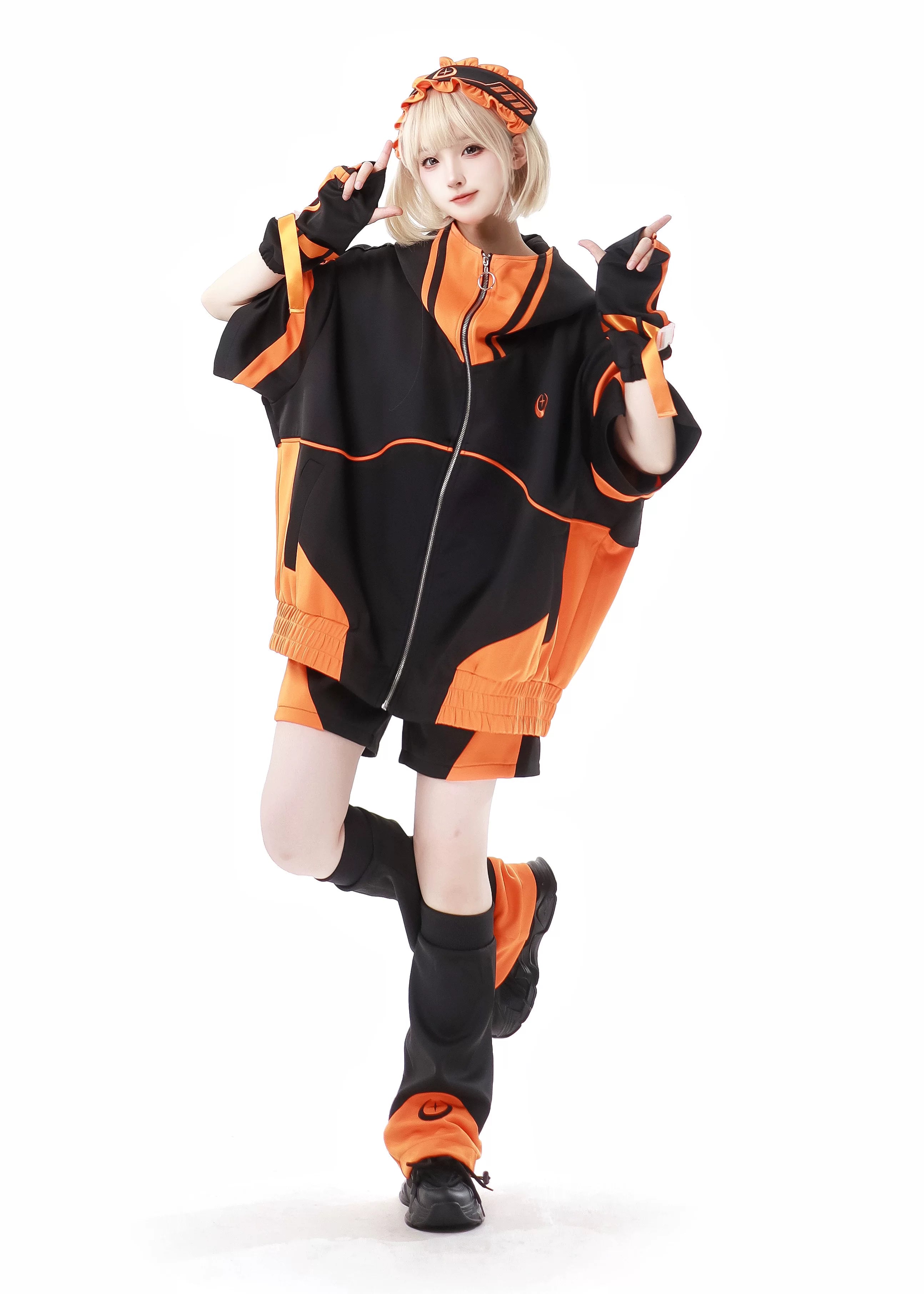 Star Signal Anime Graphic Short-Sleeve Techwear Set