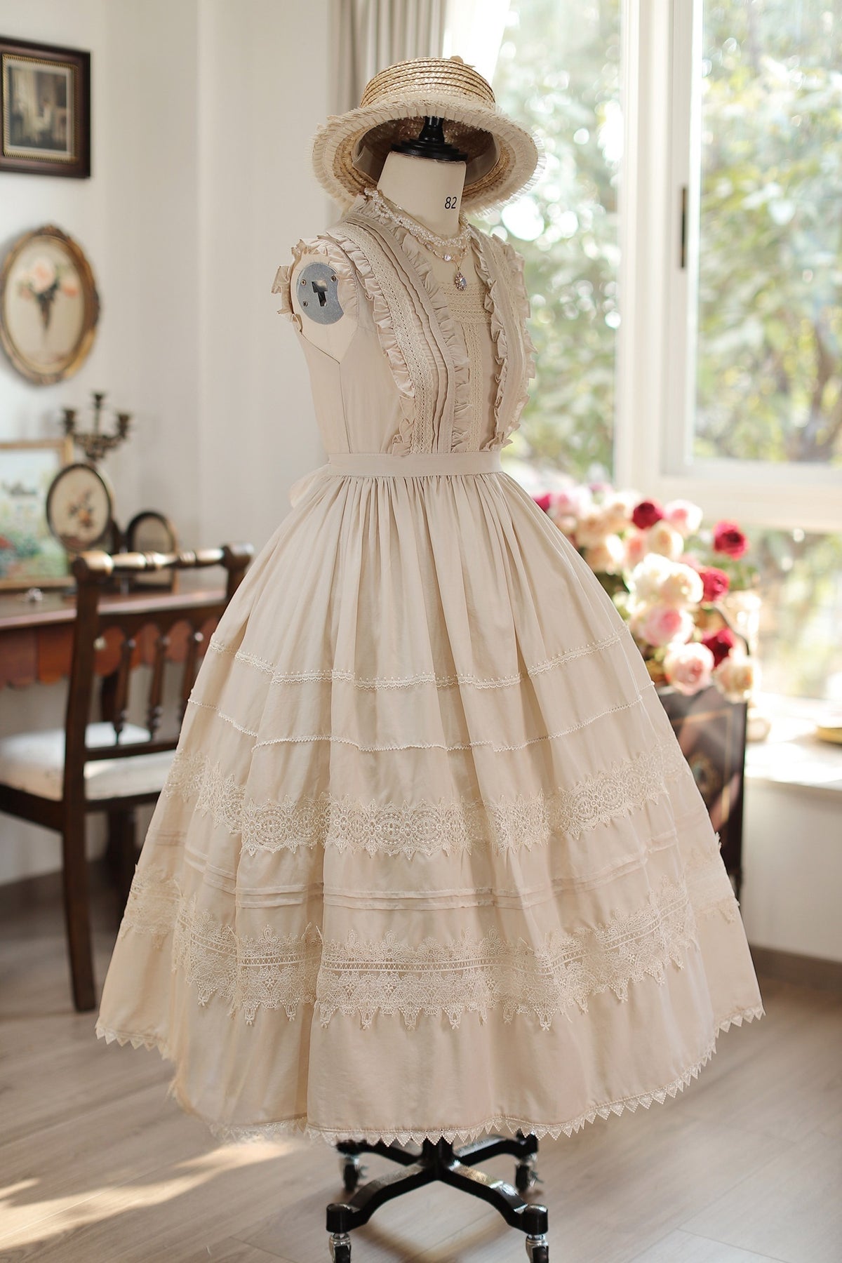 Spring Whisper Lolita Solid Color Elegant French JSK Dress
