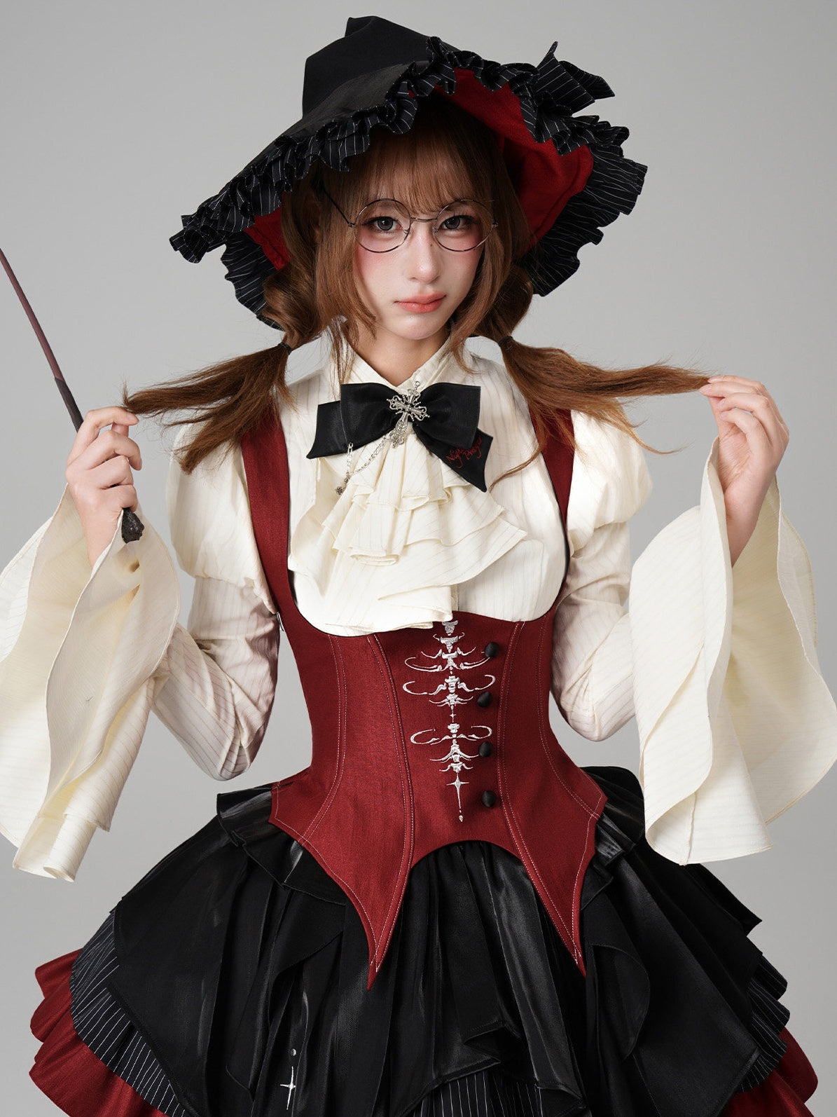 Upside-Down Curse Gothic Lolita Red Dress Set