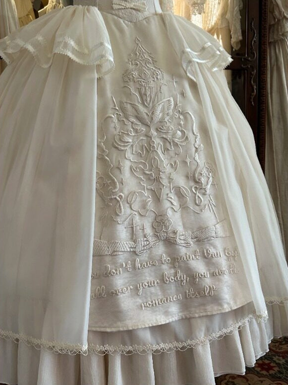 Free Letter Lolita Classic Embroidered Long Dress