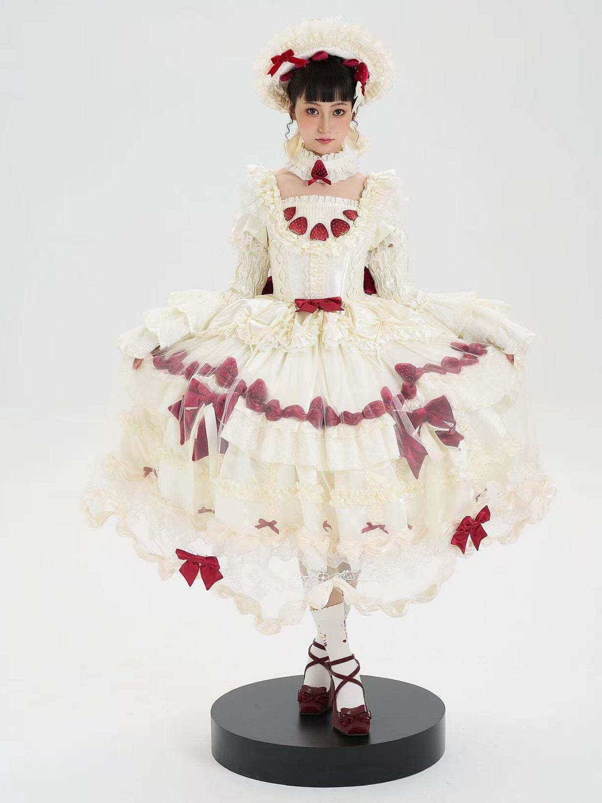 Strawberry Cream Cake Lolita Bridal OP Dress Set