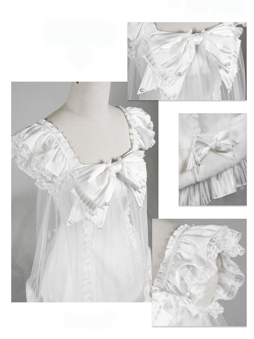 Transparent Puppet Lilisia & Luluna Gothic Lolita Pearl Lace Dress