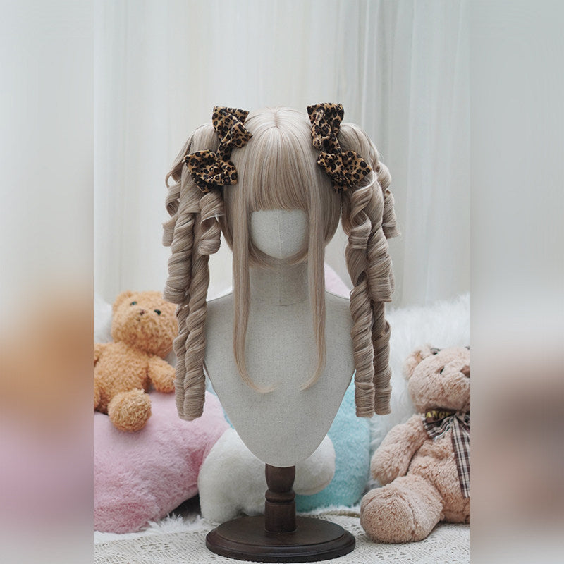 Lolita Vintage Sweetheart Twin Tail Claw Clip Gradient Curl Wig