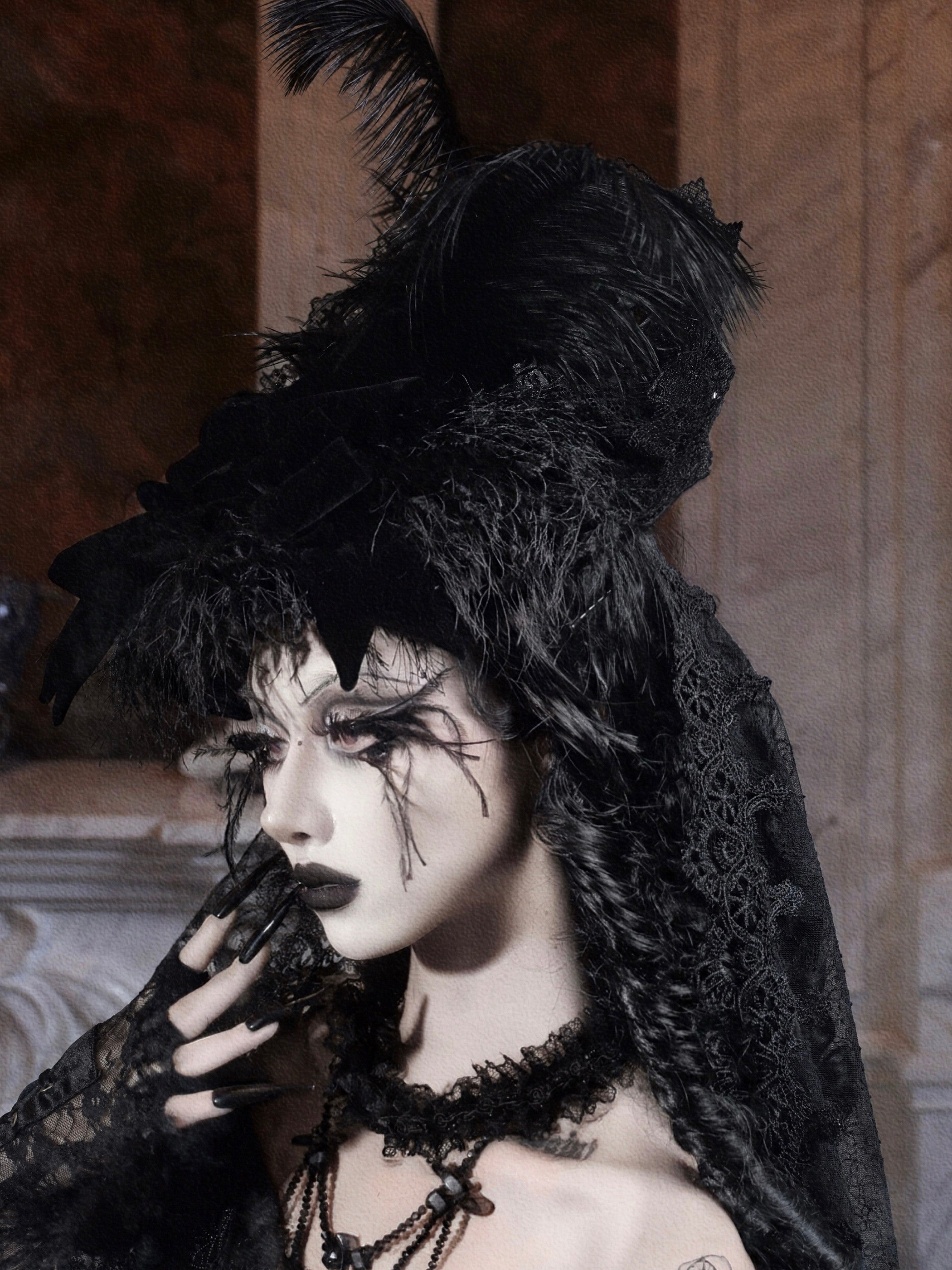 Mourning Day Gothic Maxi Dress Set