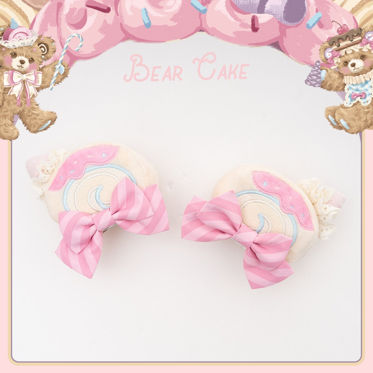 Bear Cake Sweet Lolita OP and JSK Dress Set