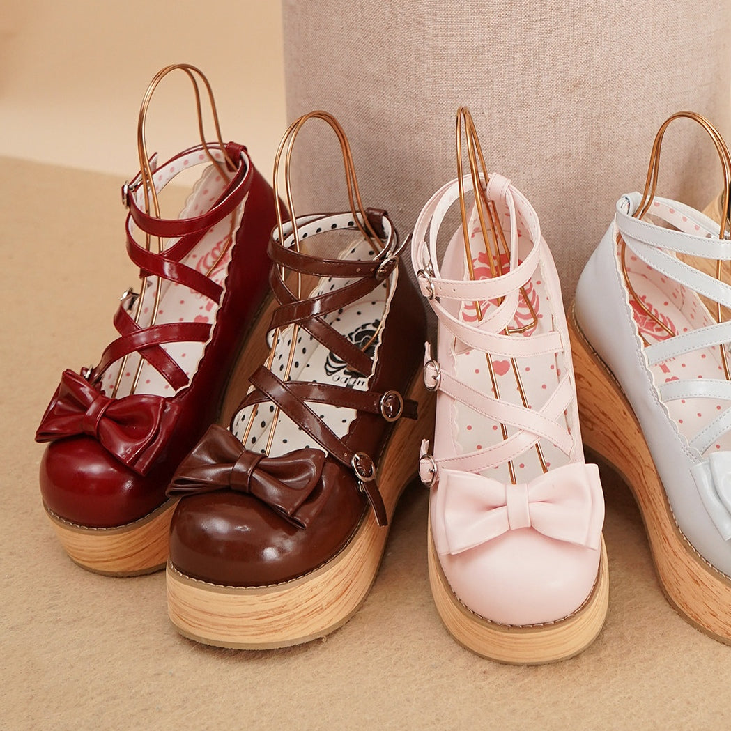 Tarta Tower Japanese Lolita Round‑Toe Platform Shoes