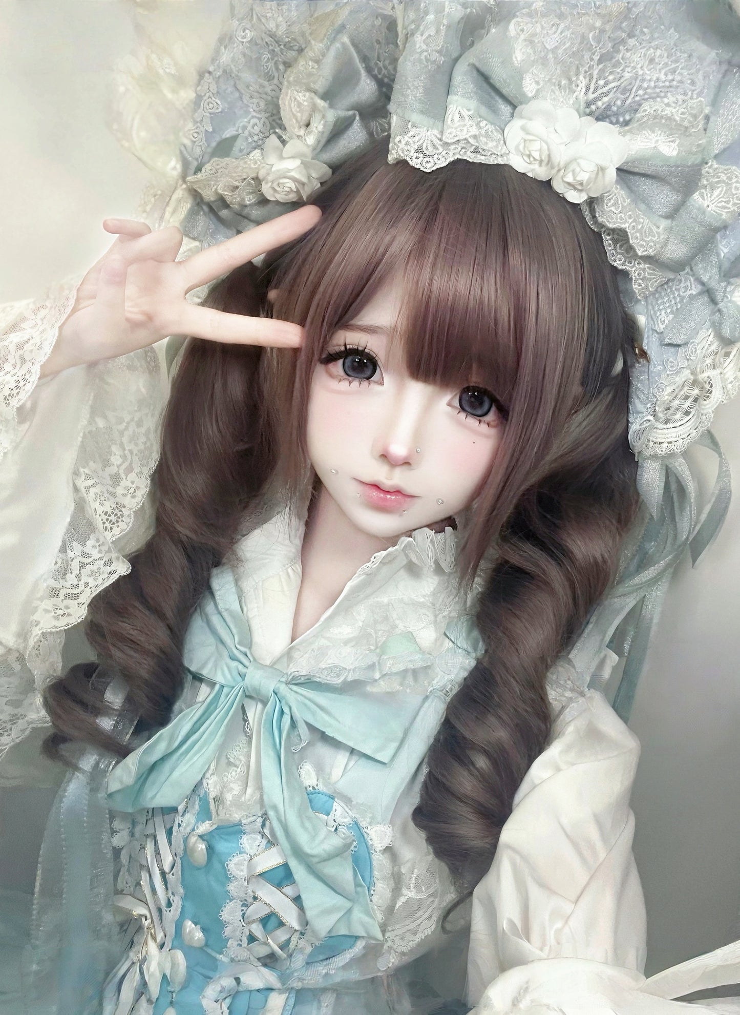 Lolita J-Fashion Kawaii Wavy Twin Tail Wig LE7035