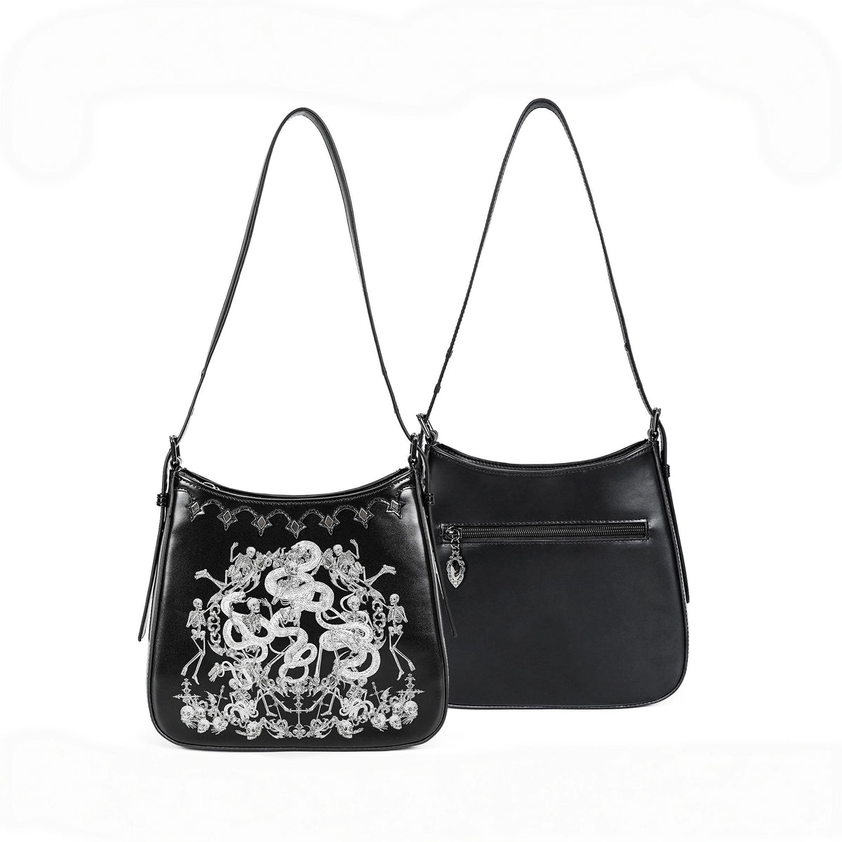 Snake Bone Hell Gothic Mini Ita Underarm Shoulder Bag