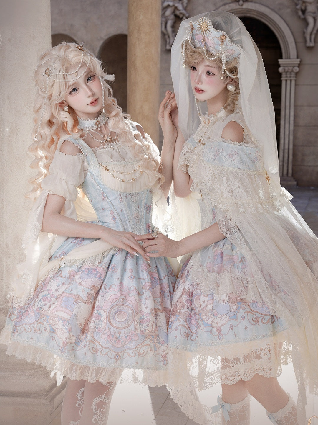 Moon‑Veil Zodiac Elegant Retro Ancient‑Greek Lolita Accessories