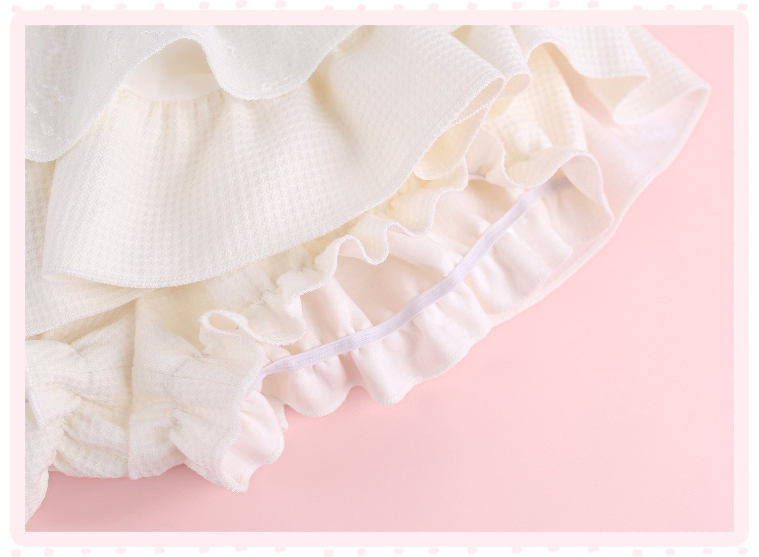 Daily Blue White Floral Cutout Top Off-White Short Skirt Girly Autumn Set