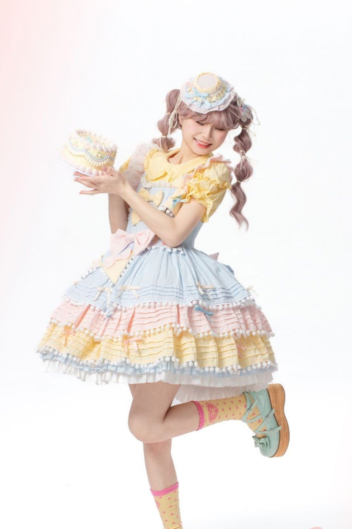 Sweet Macaron Ice Cream Color Lolita Dress
