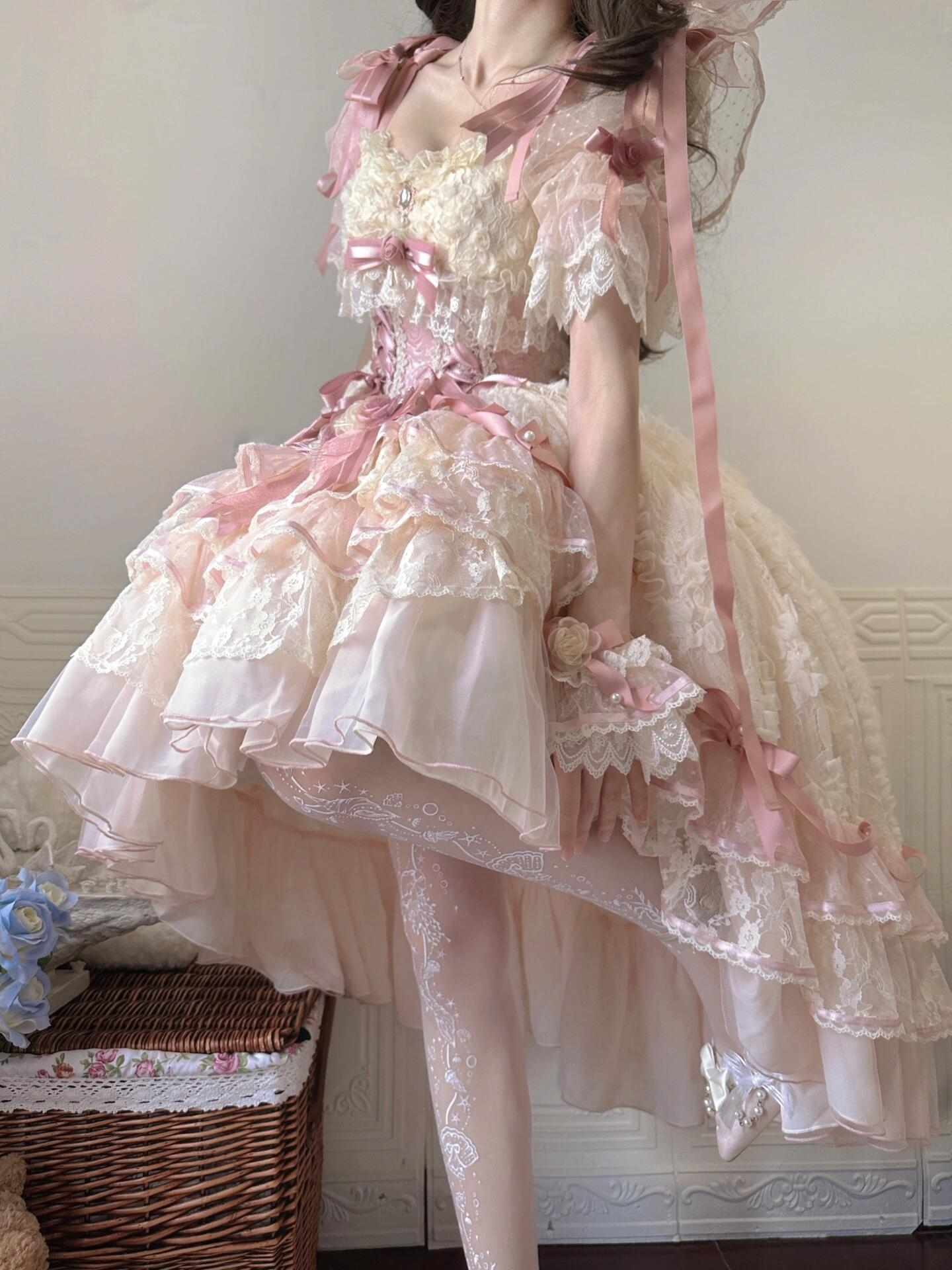 Lolita Cute Embellishment Rose Dress LS1011