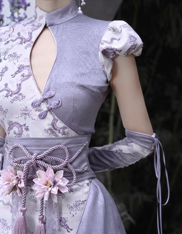 Agarwood Charm Dragon Pattern Jumpsuit