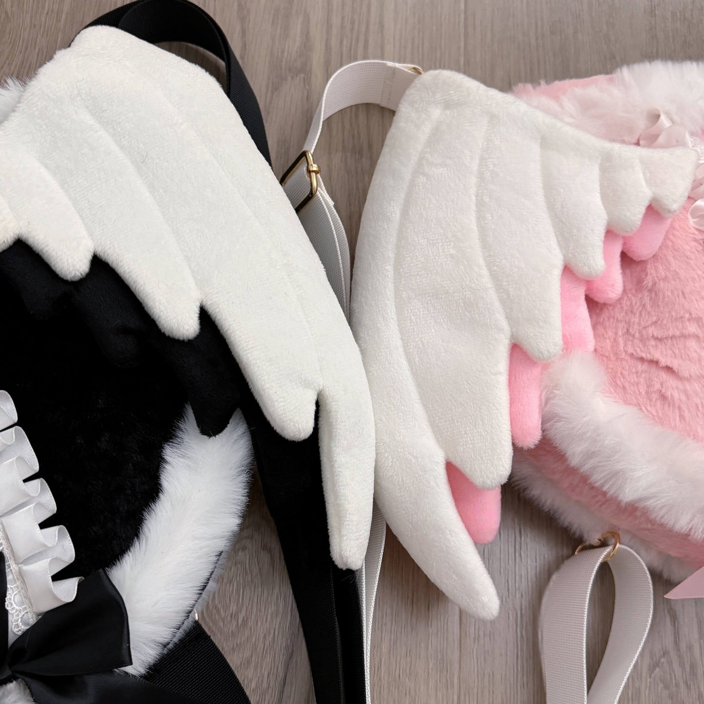 Lolita Punk Y2K Angel Wing Plush Bag LE8002
